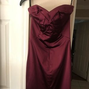 Burgundy Bebe Dress